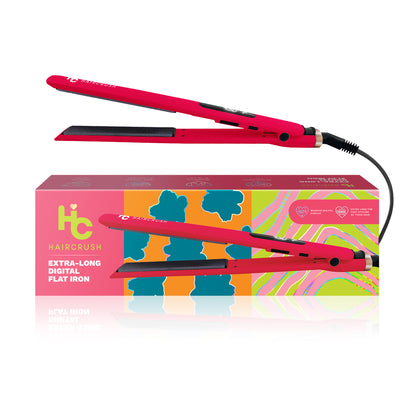 Digital XL MaxLength Titanium Flat Iron - Red